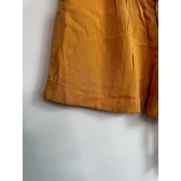 Ipekyol - Women's High Waisted Mustard Paper Bag Shorts Size 6 - Picture 6 of 8